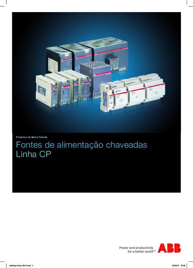 Catálogo de Fontes de Alimentação Chaveadas