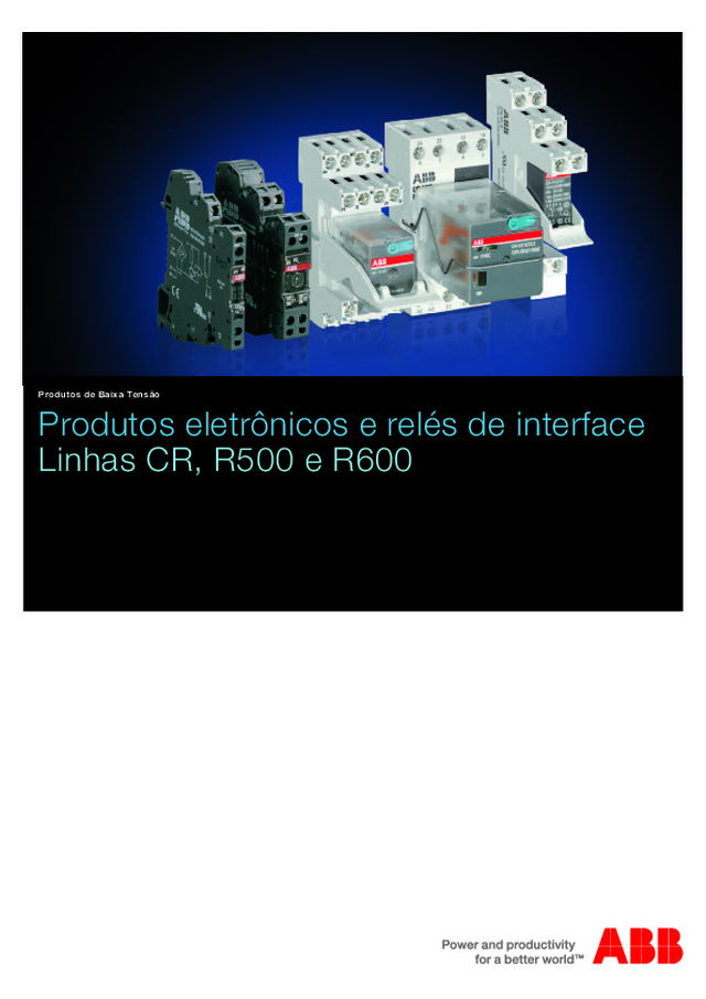 Catálogo de Produtos Eletrônicos e Relés de Interface