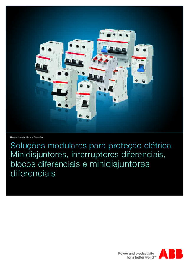 Catálogo de mini disjuntores e dispositivos diferenciais