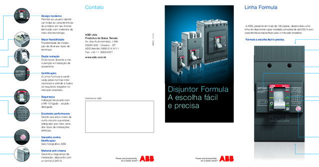 Folheto Disjuntor Formula | A escolha fácil e precisa
