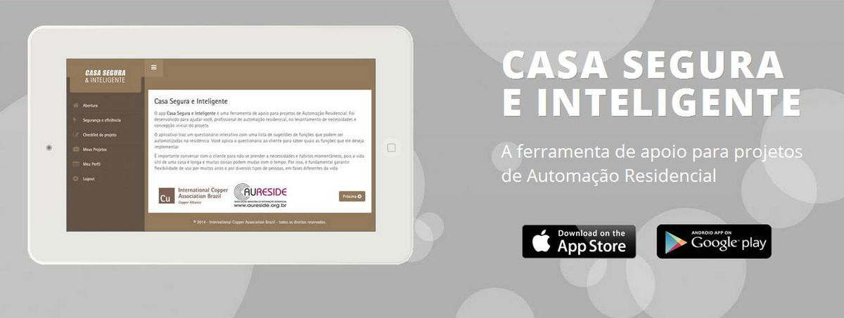 Aplicativo gratuito para projetos - Casa Segura e Inteligente, a ferramenta de apoio para projetos de Automação Residencial