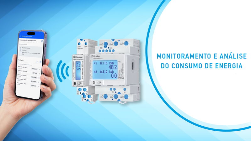 Monitoramento do consumo de energia com medidores inteligentes série 7M e app Toolbox Finder