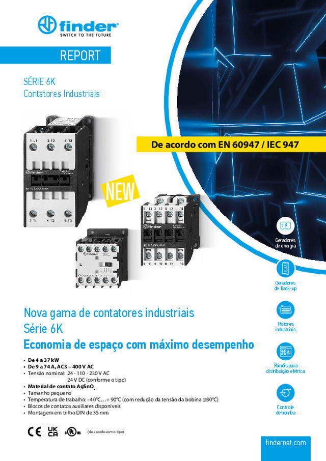 SÉRIE 6K Contatores Industriais
