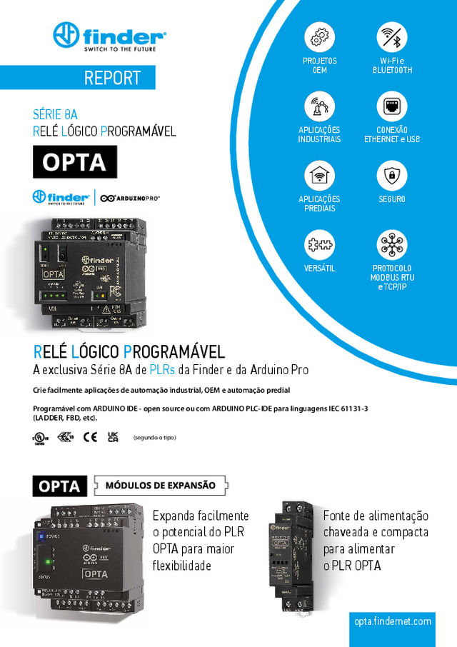Report Série 8A relé lógico programável