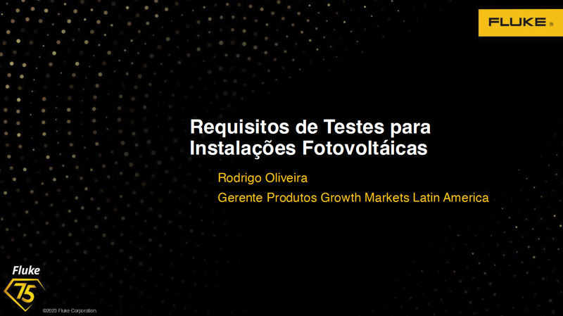Requisitos de Testes para Instalações Fotovoltaicos