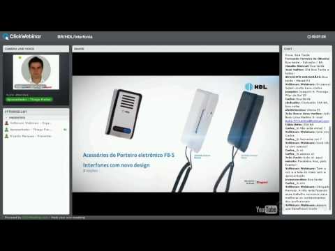 Gravação do webinar Sistemas de interfonia HDL