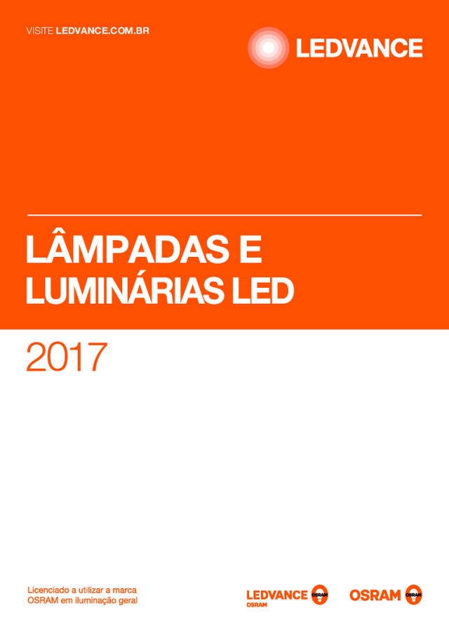 Catálogo de lâmpadas e luminárias LED 2017