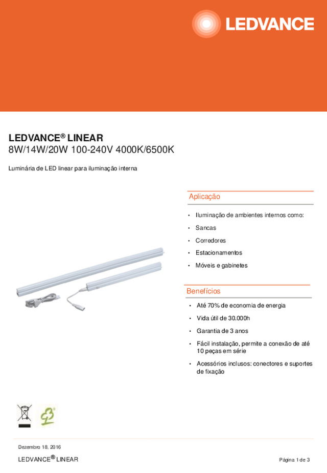 Data Sheet LEDVANCE LINEAR