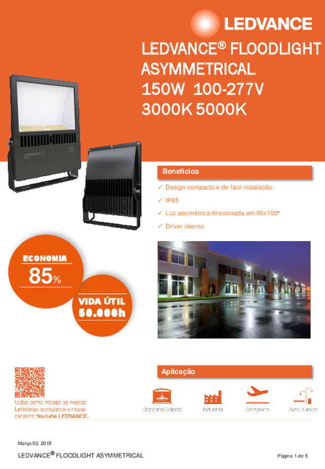 Data Sheet LEDVANCE® FLOODLIGHT ASYMMETRICAL 150W