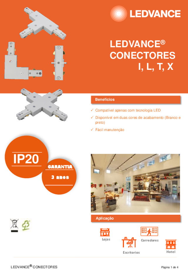 Ficha técnica LEDVANCE® TRACKLIGHT CONECTORES