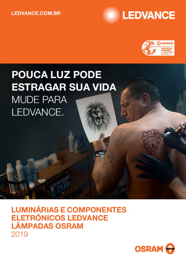 Luminárias e Componentes Eletrônicos LEDVANCE. Lâmpadas OSRAM.
