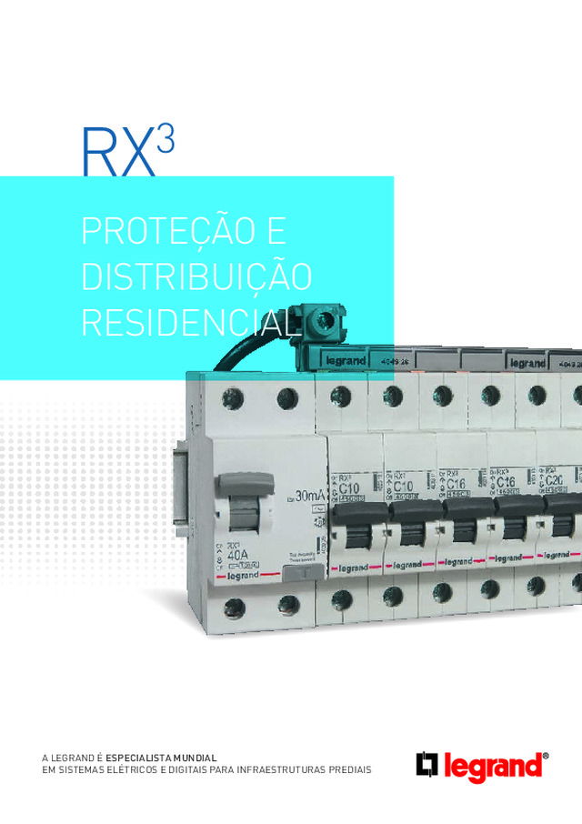 Catálogo Legrand para minidisjuntores com a linha RX³