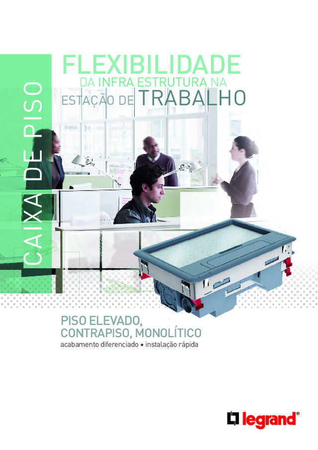 Caixa de Piso Legrand (piso elevado, contrapiso ou monolítico)