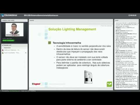 Gravação do webinar sobre Sistema de Gerenciamento de Iluminação