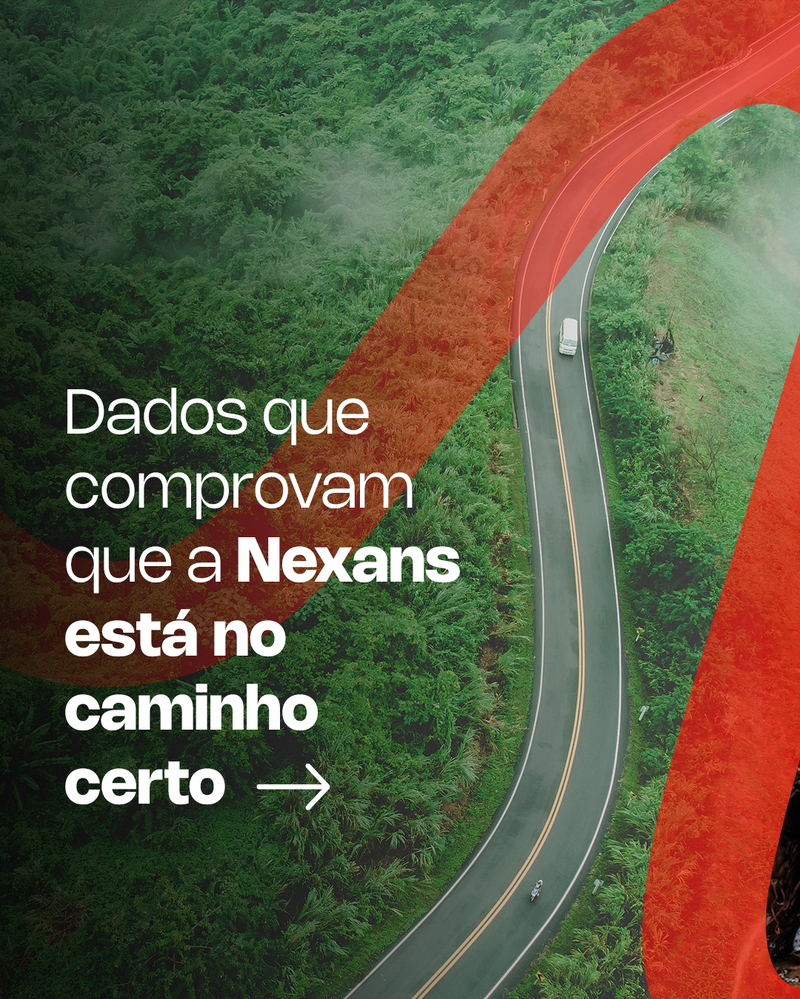 Na Nexans, estamos investindo em um futuro mais verde, seguindo a economia circular. Estes dados são resultados disso!