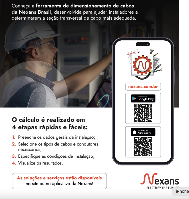 Nexans apresenta o EASYCALC™, uma ferramenta de dimensionamento de cabos de baixa tensão