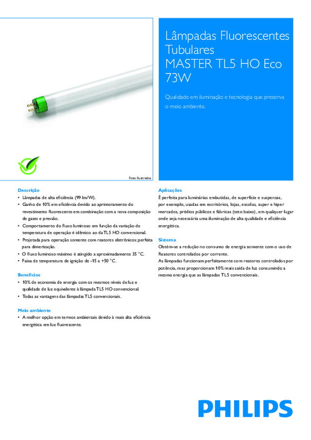 MASTER TL5 HO Eco 73W