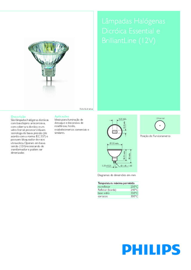 Dicróica Essential e BrilliantLine (12V)