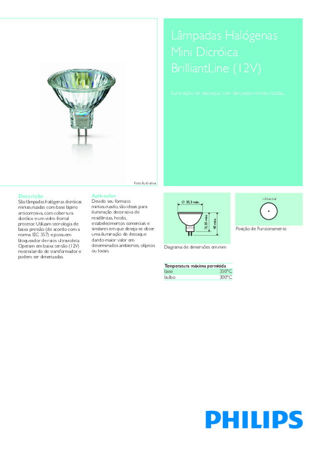 Mini Dicróica BrilliantLine (12V)