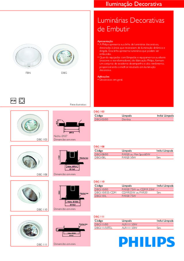 Luminárias Decorativas de Embutir