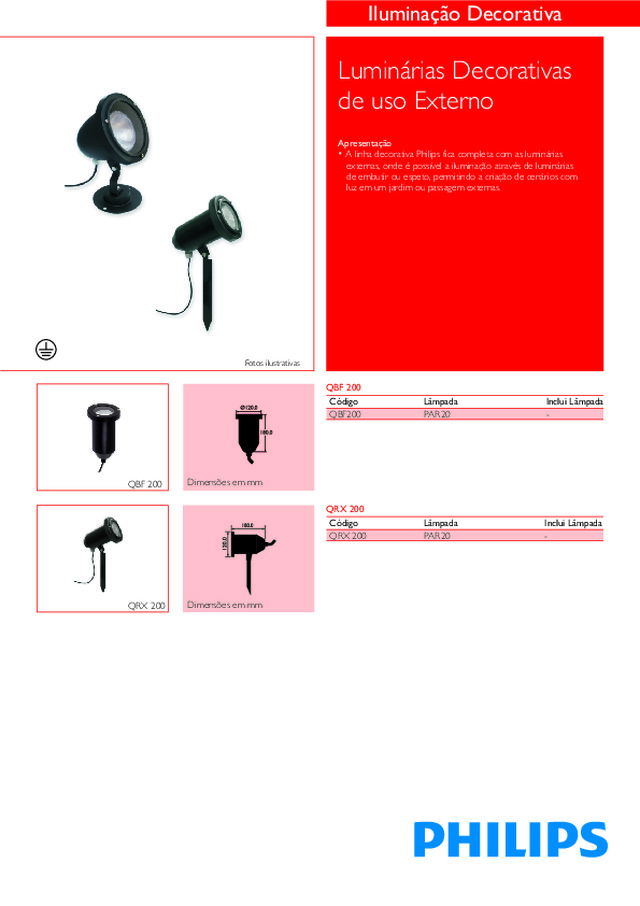 Luminárias Decorativas de Uso Externo