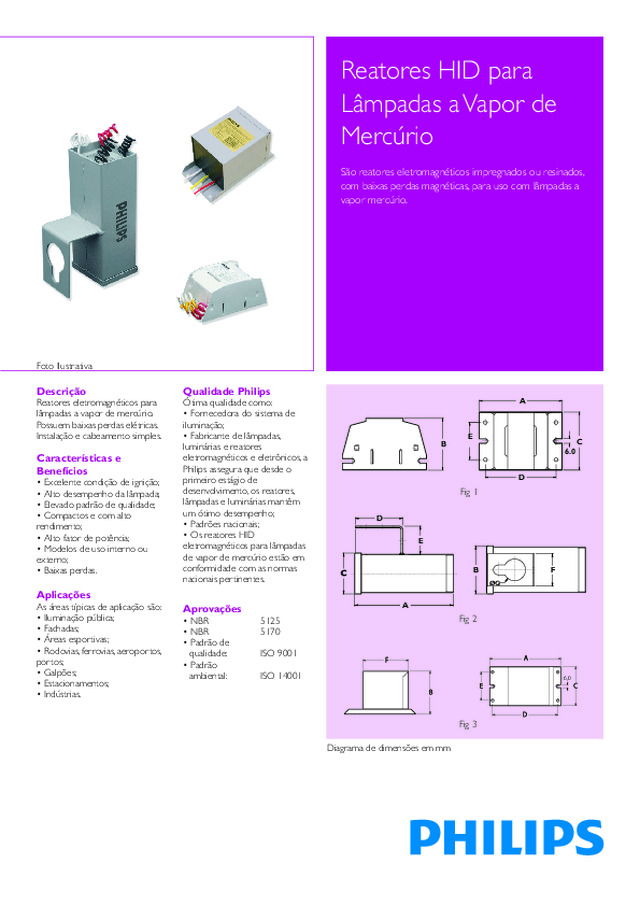 HID para Lâmpadas a Vapor de Mercúrio
