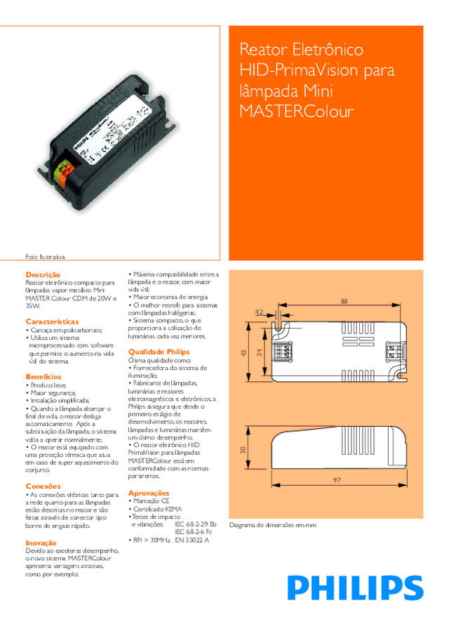 HID PrimaVision para Lâmpada Mini MASTER Colour