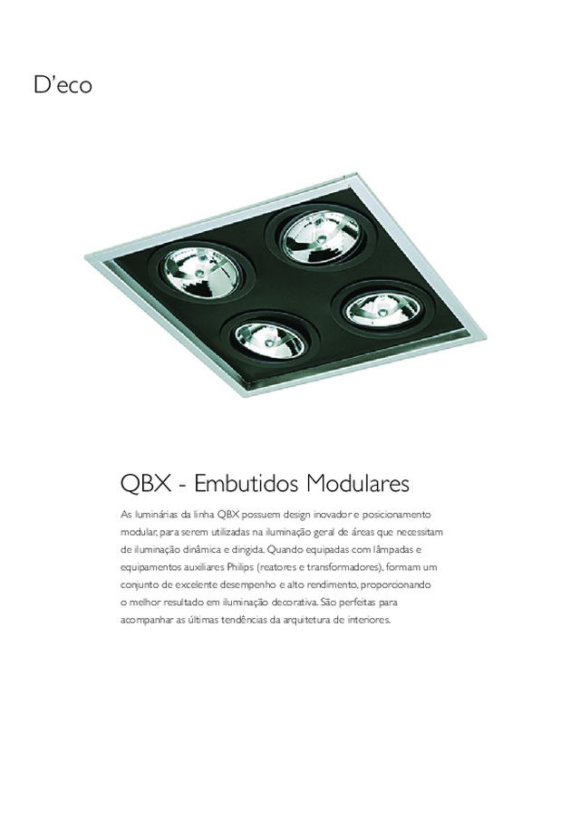 QBX 601 / 602 / 603 / 604 - Catálogo