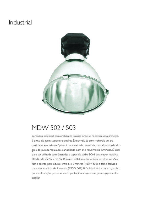 M/SDW 502 e 503 - Catálogo