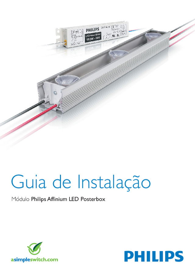 Affinium LED Posterbox - Guia de Instalação