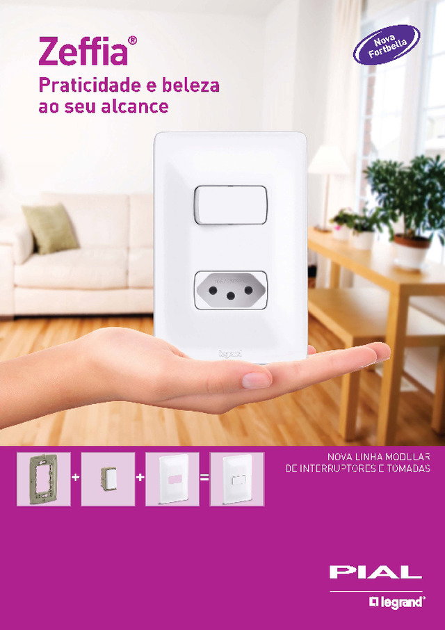 Zeffia - Nova linha modular de interruptores e tomadas