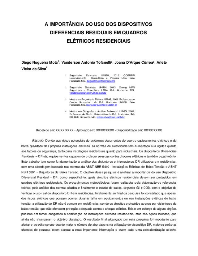 A Importância do uso dos Dispositivos Diferenciais Residuais em Quadros Elétricos Residenciais