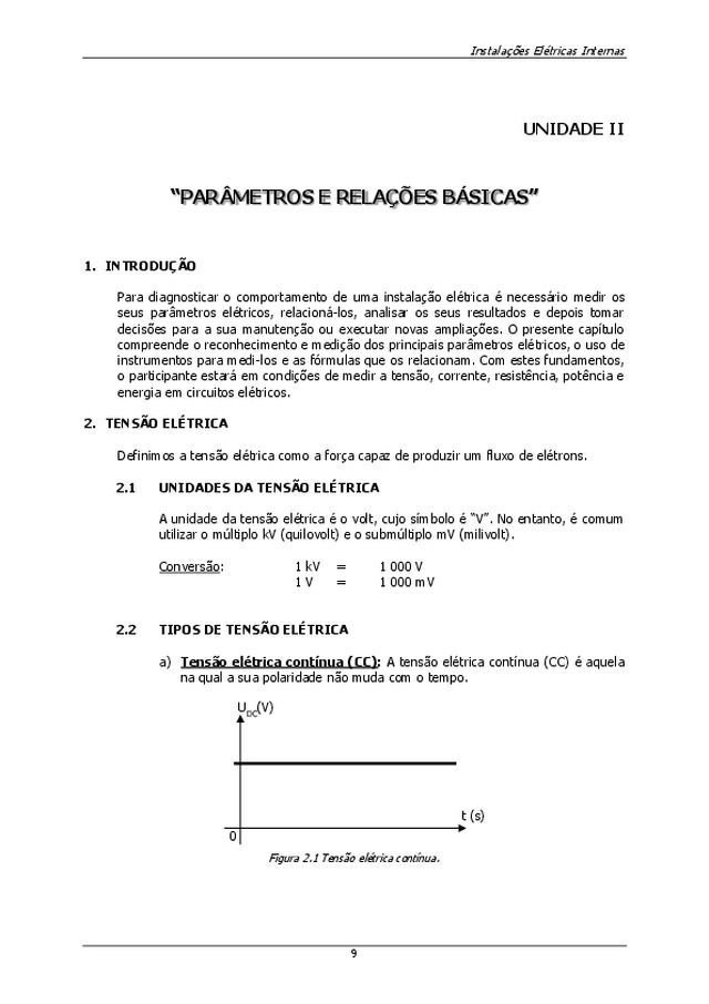 Curso de Instalações Eléctricas do Procobre - Fundamentos de eletricidade - Módulo I - Parte 2