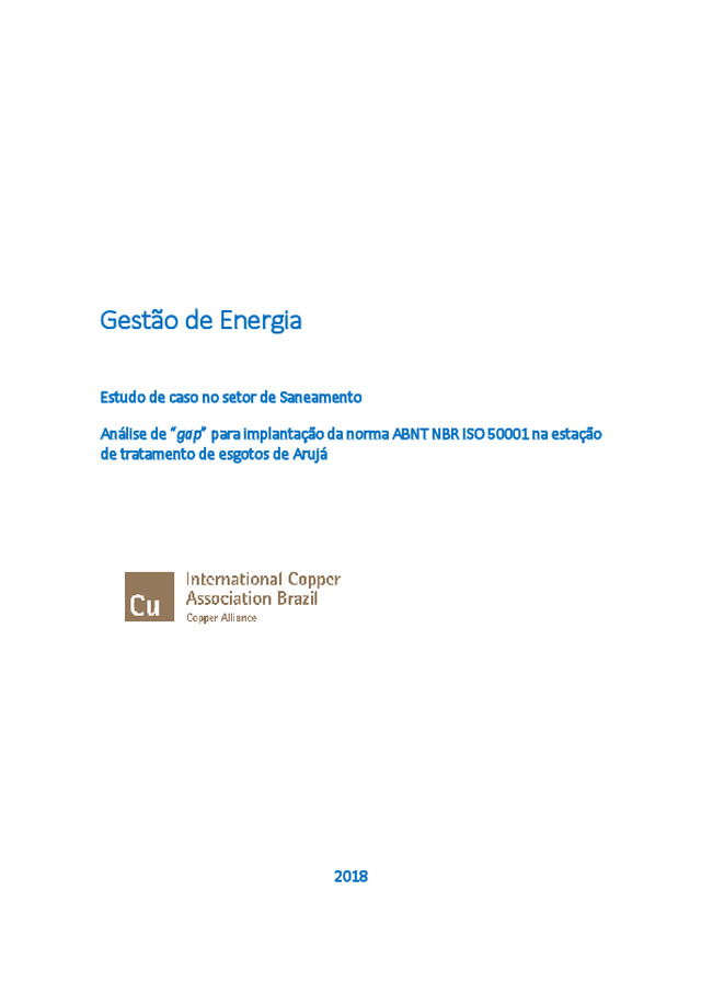 Gestão de Energia – Estudo de caso em setor de saneamento