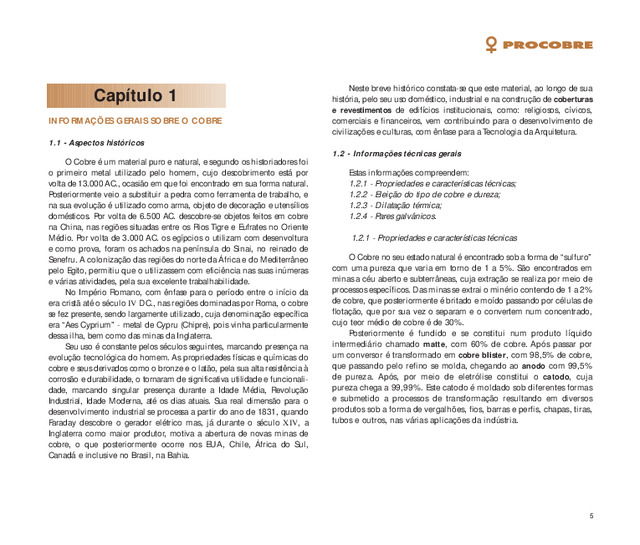 Tecnologia do cobre na arquitetura: cobertura de edifícios - Capitulo 1