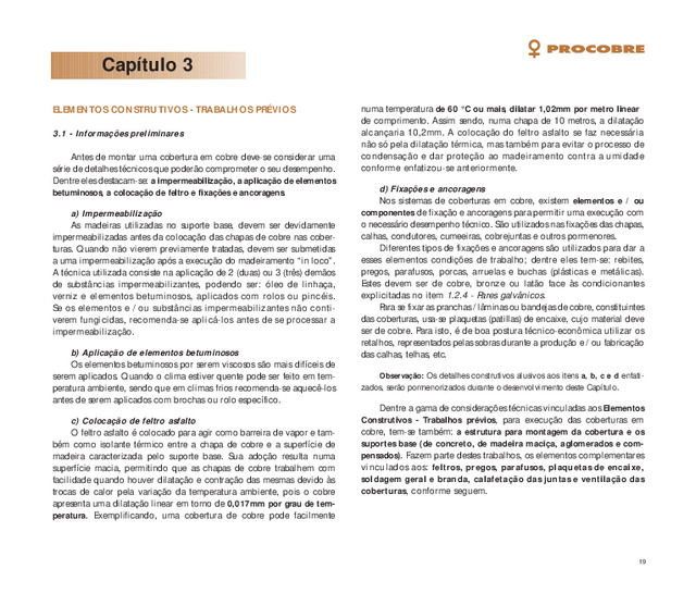Tecnologia do cobre na arquitetura: cobertura de edifícios - Capitulo 3