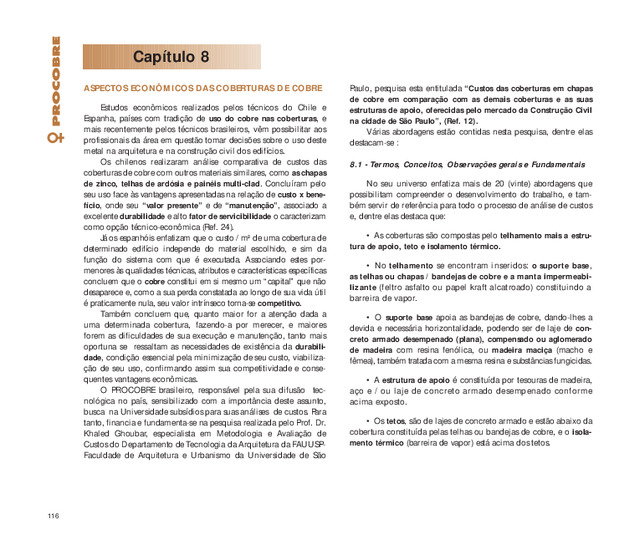 Tecnologia do cobre na arquitetura: cobertura de edifícios - Capitulo 8