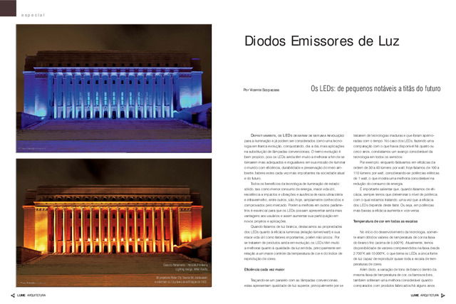 Diodos Emissores de Luz | Os LEDs: de pequenos notáveis a titãs do futuro, por Vicente Scopacasa