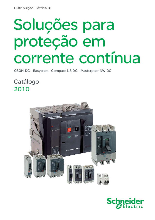 Soluções para proteção em corrente contínua - C60H-DC - Easypact - Compact NS DC - Masterpact NW DC