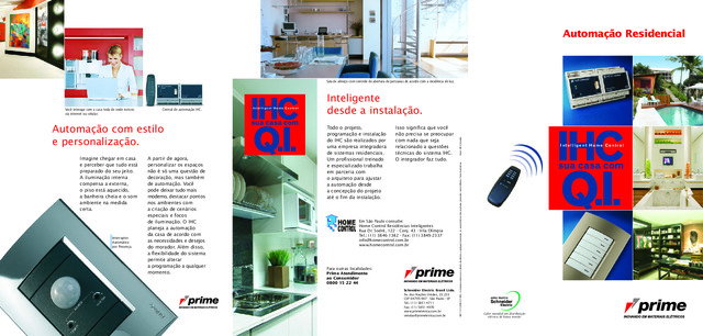 Folheto de Automação Residencial - Linha IHC
