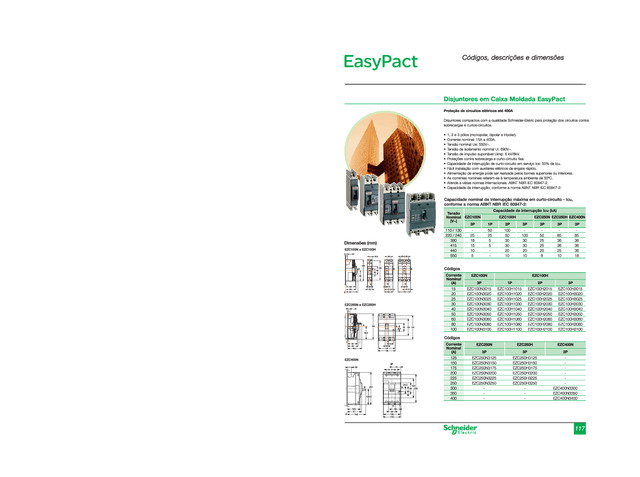 Disjuntores em Caixa Moldada Easypact e Compact NB