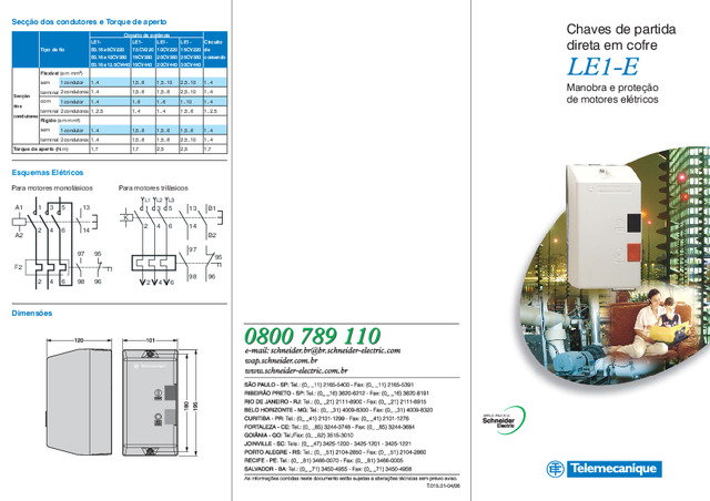 Catálogo Chave Magnética, Contator e Relé TeSys- LE1E