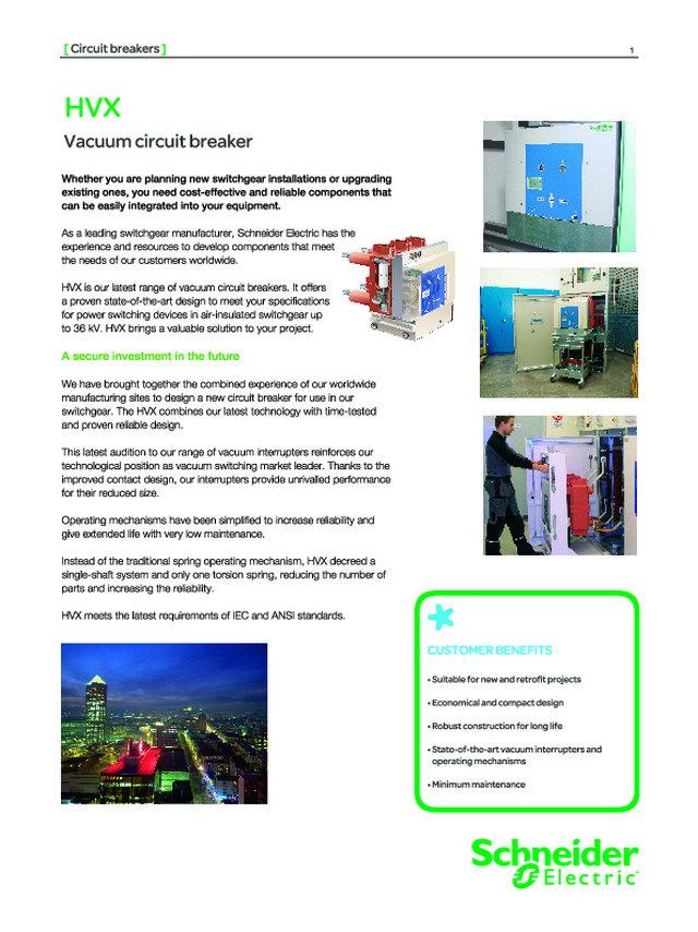 Catálogo Disjuntor de Média Tensão a vácuo - HVX
