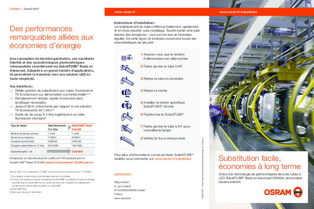 Substitution facile, économies à long terme
