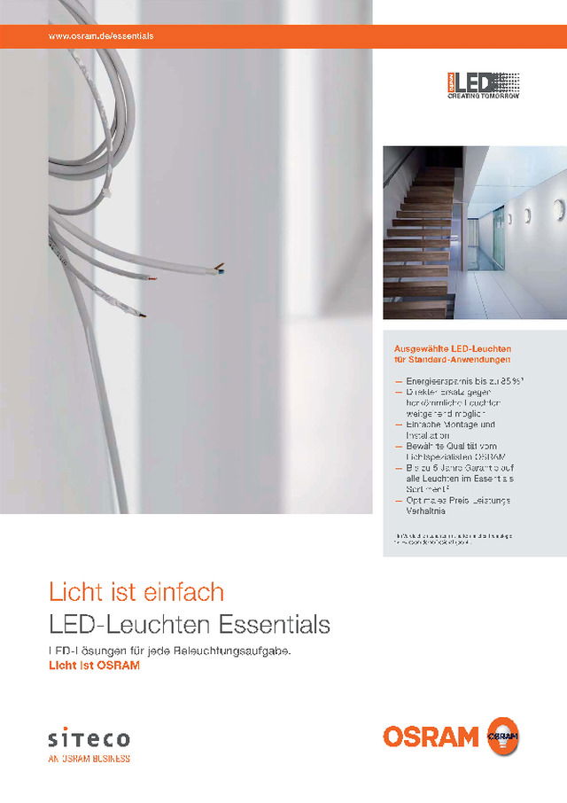 LED-Leuchten Essentials Broschüre