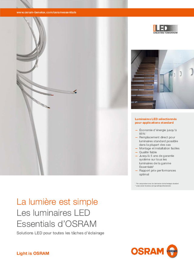 Les luminaires LED Essentials