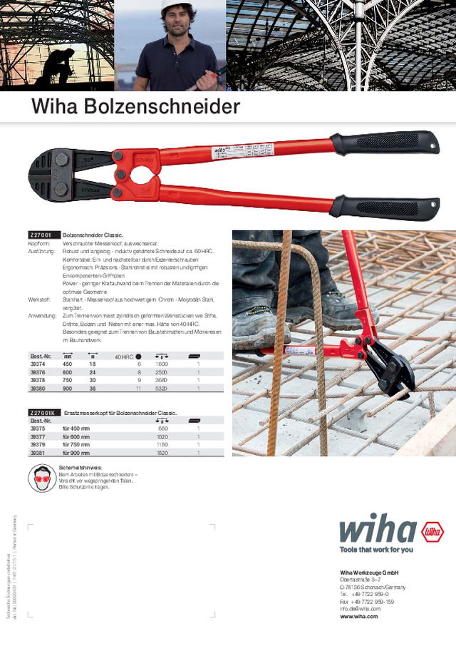 Wiha Bolzenschneider
