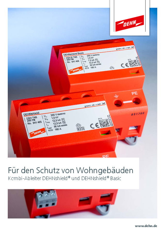 Für den Schutz von Wohngebäuden Kombi-Ableiter DEHNshield® und DEHNshield® Basic