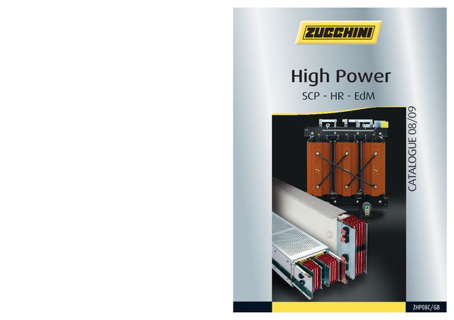 Catalogo Electrobarras Zucchini de alta potencia