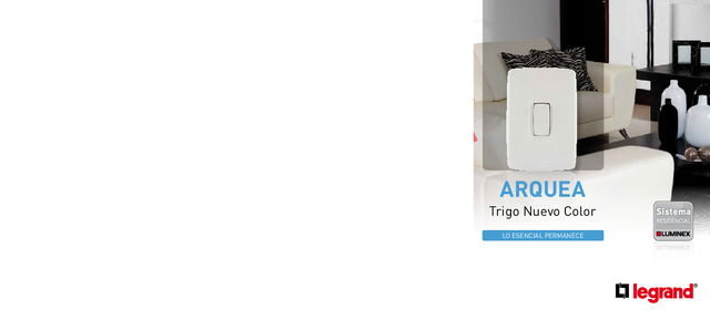 Plegable interruptores y tomas Arquea Trigo